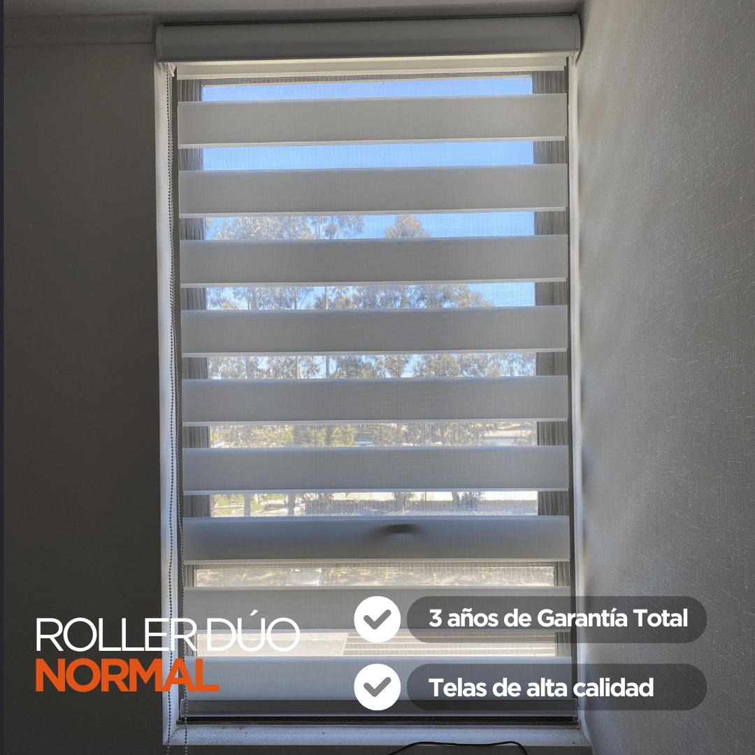 Cortina Roller duo a medida instalada
